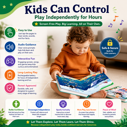 500 Words Interactive Sound Book for Kids Ages 3-8 | Touch & Learn English Vocabulary Learning Toy