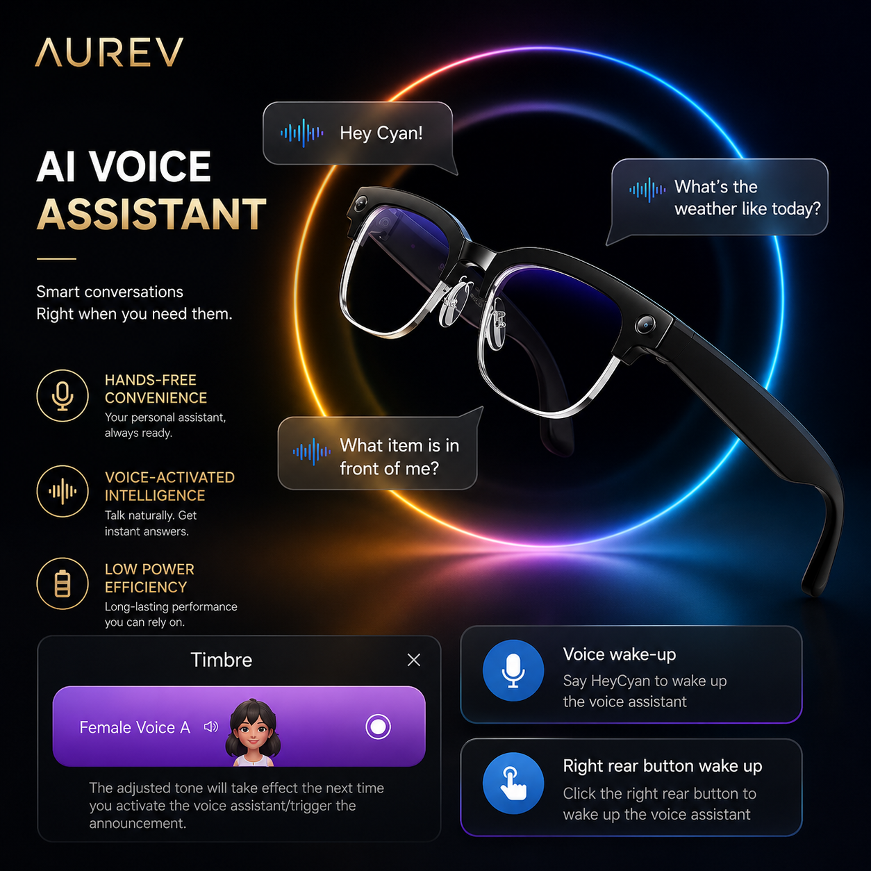 Aurev® AI Smart Glasses