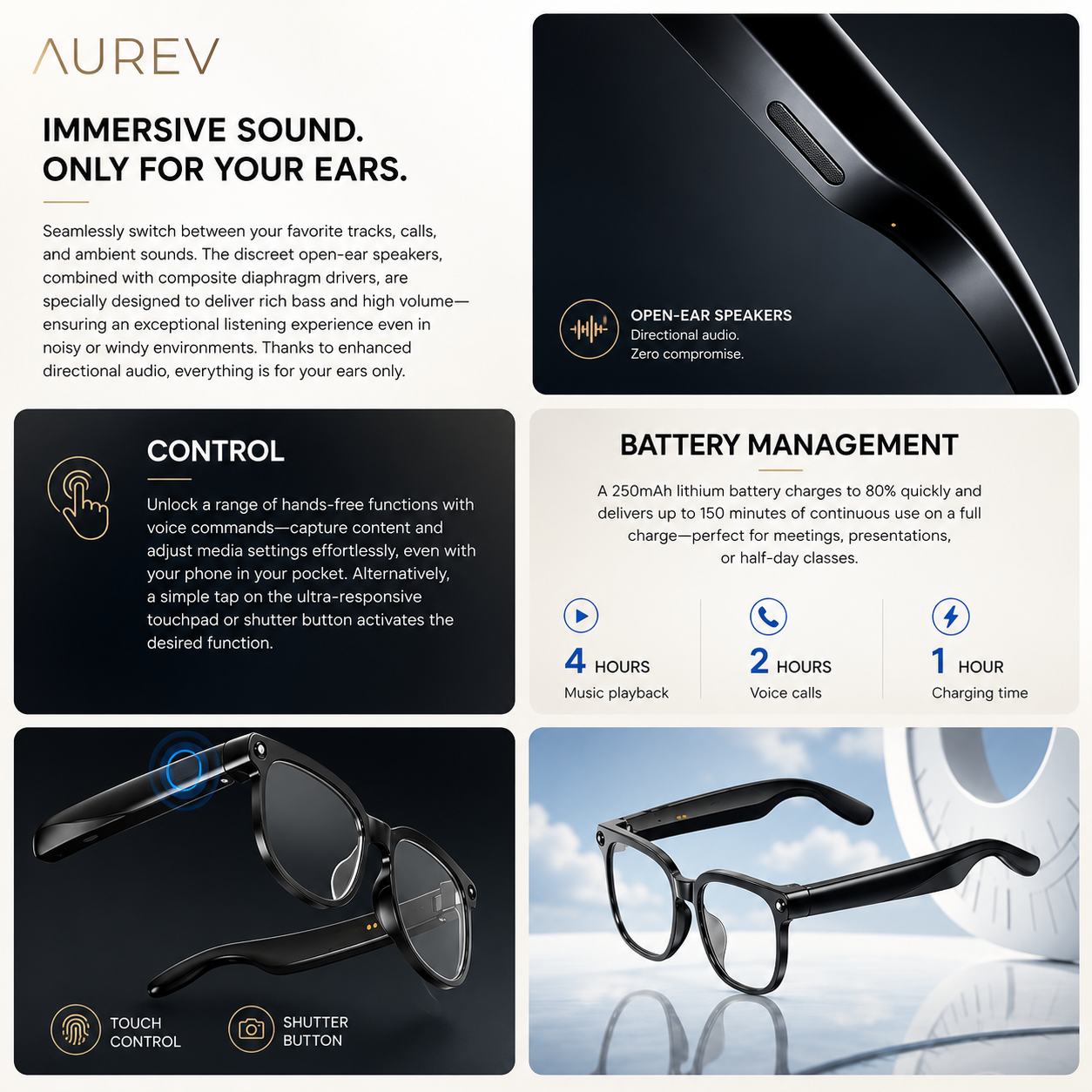 Aurev® AI Smart Glasses