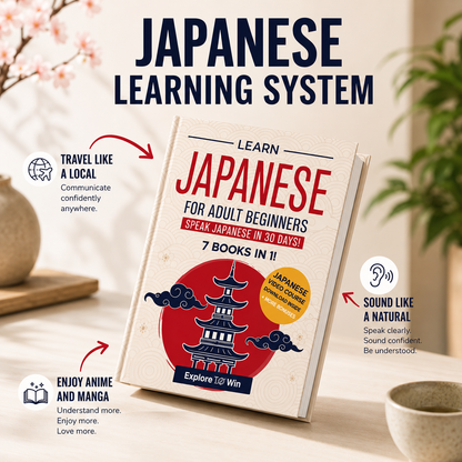 Learn Japanese in 30 Days™ – Complete Beginner Course (7 Books in 1) - Book Only