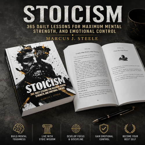 Stoicism: 365 Daily Lessons for Mental Toughness, Emotional Mastery & Self-Discipline | The Essential Stoic Journal for Personal Growth