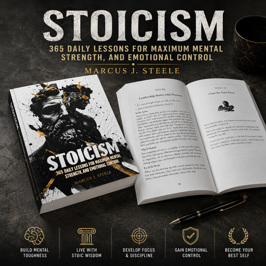 Stoicism: 365 Daily Lessons for Mental Toughness, Emotional Mastery & Self-Discipline | The Essential Stoic Journal for Personal Growth