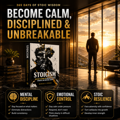 Stoicism: 365 Daily Lessons for Mental Toughness, Emotional Mastery & Self-Discipline | The Essential Stoic Journal for Personal Growth