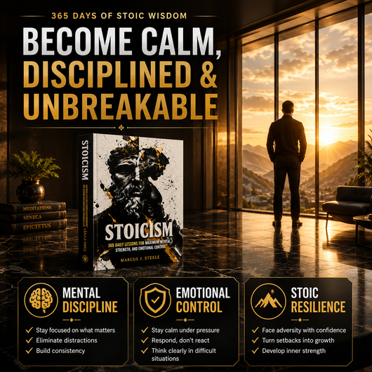 Stoicism: 365 Daily Lessons for Mental Toughness, Emotional Mastery & Self-Discipline | The Essential Stoic Journal for Personal Growth